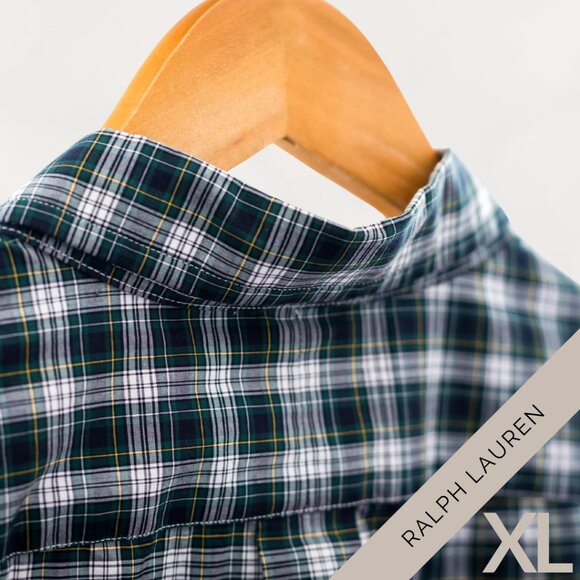 Ralph Lauren Slim Fit Plaid Button-Down Shirt – XL (17.5) - Picture 3 of 8